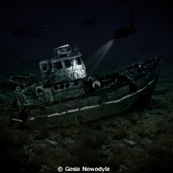 ... the picture of an old fishing boat that has never exi... by Gosia Nowodyla 